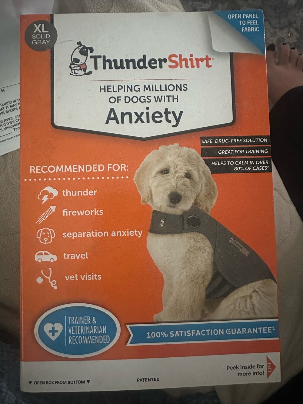 Thundershirt Dog Anxiety Wrap Jacket - Solid Gray